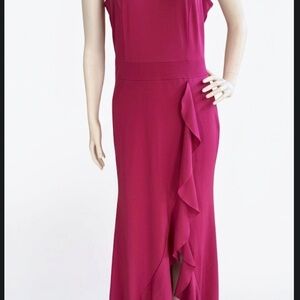 Elegant Magenta Sleeveless Dress